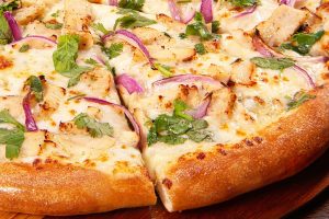 chicken enchilada pizza photo